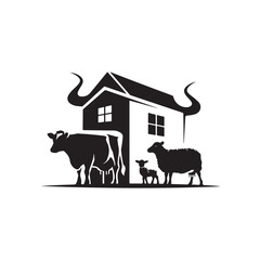 farm animals vector illustration