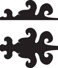 Abstract brush stroke with vibrant color splashes isolated on white background