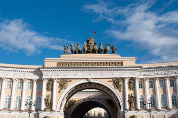Arch of the General Staff Building in St. Petersburg, Russia