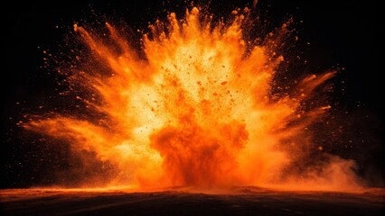 orange paint explosion