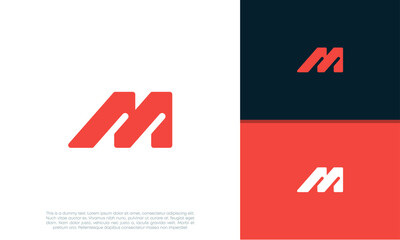 Initials M logo design. Initial Letter Logo.	