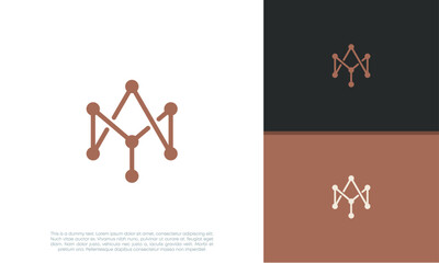 Initials M logo design. Initial Letter Logo.	
