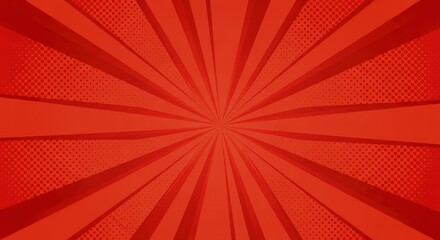 Red comicstyle background with radial lines and halftone dots