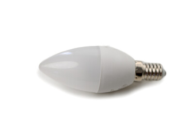 LED energy saving light bulb isolated on white background