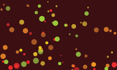 Playful Abstract Geometric Composition with Colorful Circles on a Dark Background