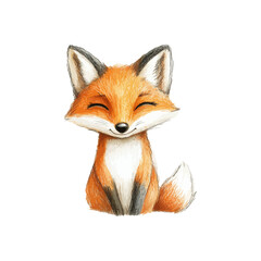Obraz premium fox hand drawn illustration