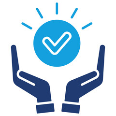 Support Flat Blue Icon