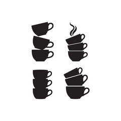 Vector collection of coffee and tea essentials including mugs, teapots, croissants, donuts, and coffee beans, perfect for breakfast menus, cafe branding, and digital design projects.