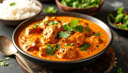 Creamy Indian curry in bowl