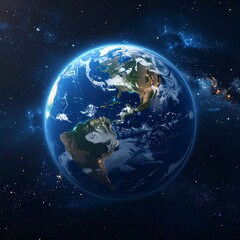 Obraz premium Earth from space, detailed view