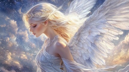 Beautiful celestial angel