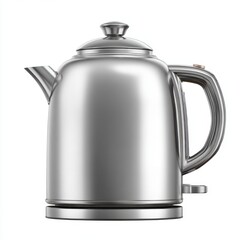 Obraz premium Sleek Modern Stainless Steel Electric Kettle for Boiling Water Perfect for Tea Coffee and Hot Beverages