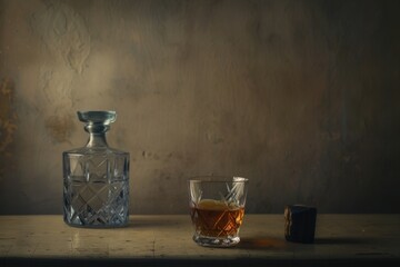 Whiskey, an alcoholic beverage at the bar