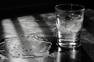Vodka, alcoholic beverage at the bar