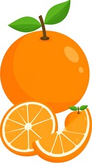 Vibrant orange fruit illustration