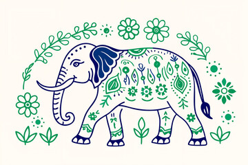 Fototapeta premium vector illustration of an elephant