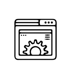 the most beautiful web setting Vector Icon