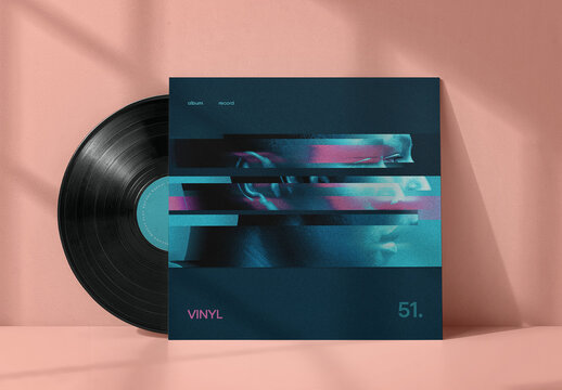 Minimal Vinyl Album Cover Mockup