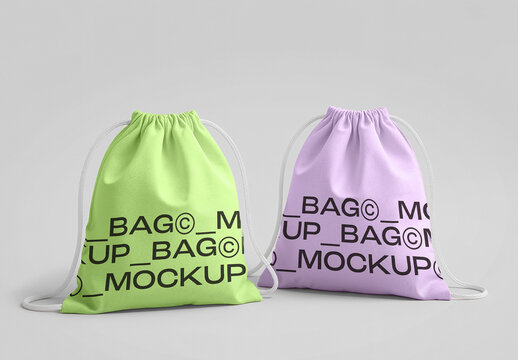 Drawstring Bag Mockup