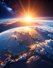 Earth sunrise from space (1)