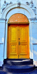 Old door with sculpture from 19 century.