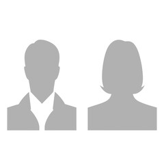 Fototapeta premium Generic male and female silhouette icons representing people profile and user avatar concepts