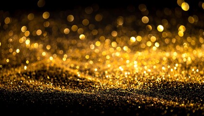 Golden glitter bokeh background (2)