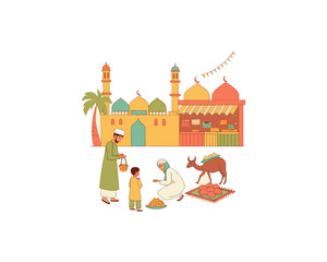 Fototapeta premium Qurbani Eid vector Free SVG Download