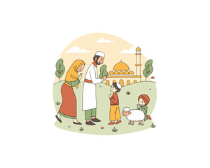 Qurbani Eid vector  Free SVG Download