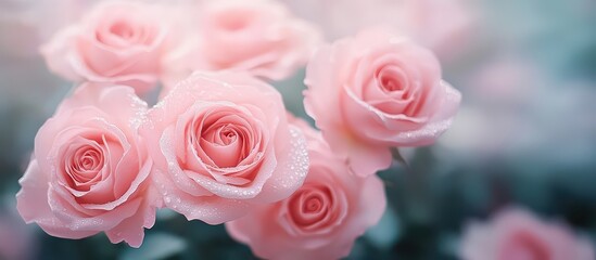 Delicate roses in a soft and blurred style for a wedding backdrop and for Valentine's Day. Soft focus blur.