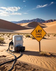 Desert gas station sign