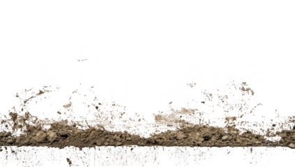 A close-up view of a dirty white wall with a horizontal line of mud and grime at the base. the contrast between clean and soiled surfaces. ideal for backgrounds or texture references