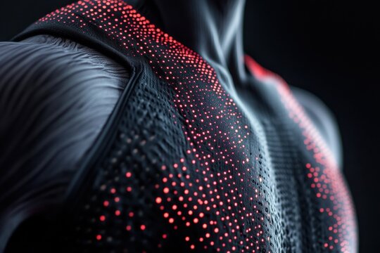 Modern smart sportswear features high-tech design for enhanced performance tracking