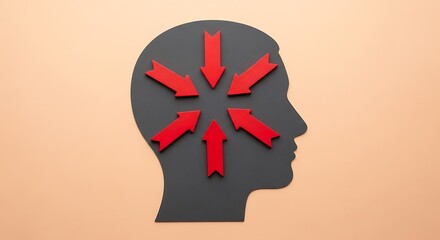 Mental Focus Arrows Pointing Inward Towards Head