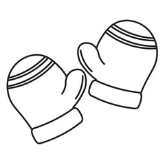 Christmas outline icons. Holiday symbol. Line Xmas icons collection. 