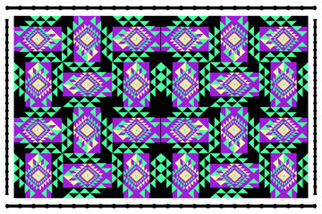 Native American tribal fabric, ethnic art design Continuing the local fabric pattern, used for weaving carpets, vector illustration wallpaper, embroidery, cards, scrapbooks,Southwest Aztec,silhouette.