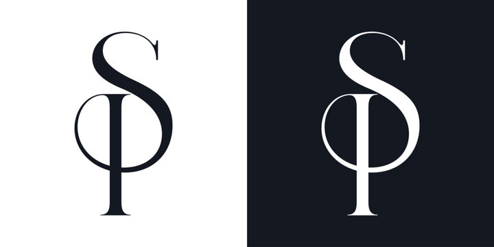 SP Letter Minimalist Logo Vector , Initial Logo Vector for Brand Company