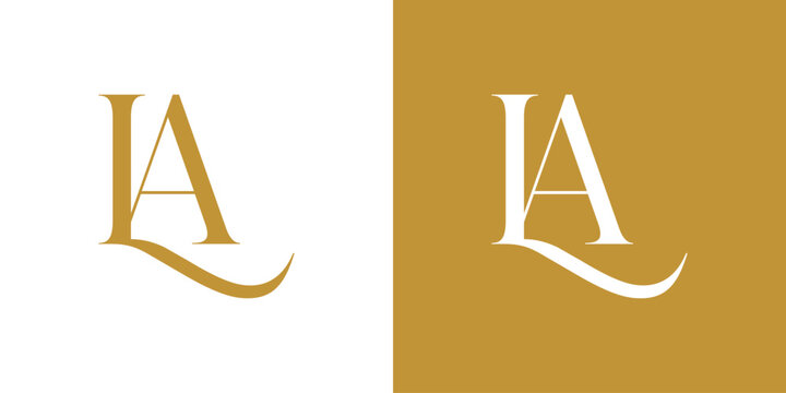 LA Letter Abstract Logo Vector Illustration