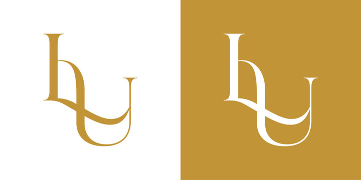 LU Letter Abstract Logo Vector Illustration