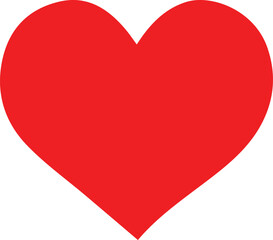 red heart on white