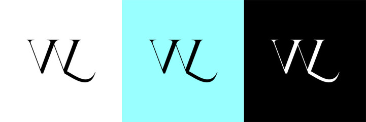 WL Initial Minimalist Logo , Initial Letter Logo for Brand Company