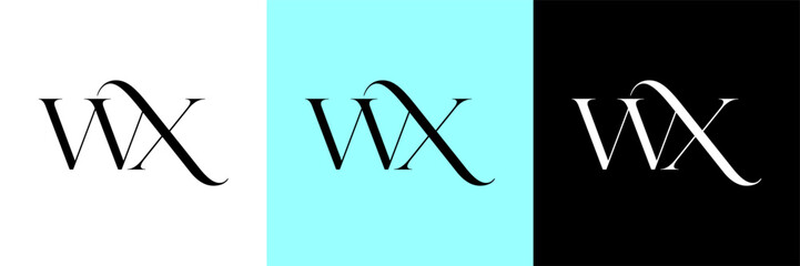 WX Initial Minimalist Logo , Initial Letter Logo for Brand Company