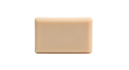 A simple bar of body soap, a plain personal hygiene product, cleanly isolated on a seamless white background with no shadow or logo