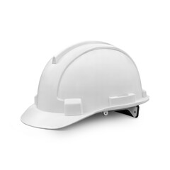 Fototapeta premium An image of a White Construction Helmet isolated on a white background