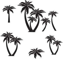 set of palm trees