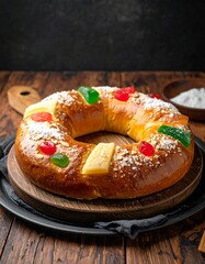 Festive sweet bread ring