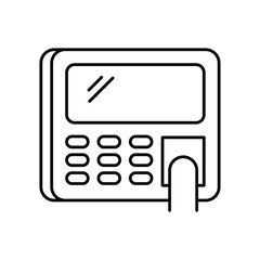 Biometric Scan icon with white background vector stock illustration