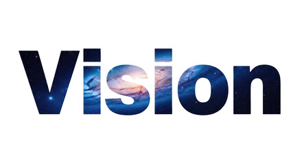 Visionary Cosmic Galaxy Typography With Transparent Background and Name Text Displayed