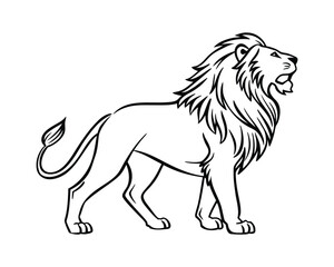 “Majestic Lion Roaring Proudly in the Golden Savannah”