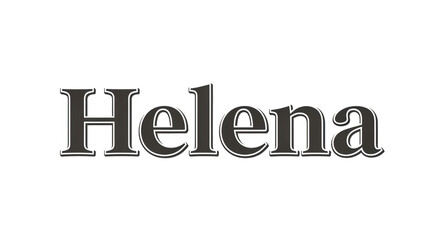 Elegant Typography Featuring the Name Helena with a Stylized Font on a Transparent Background